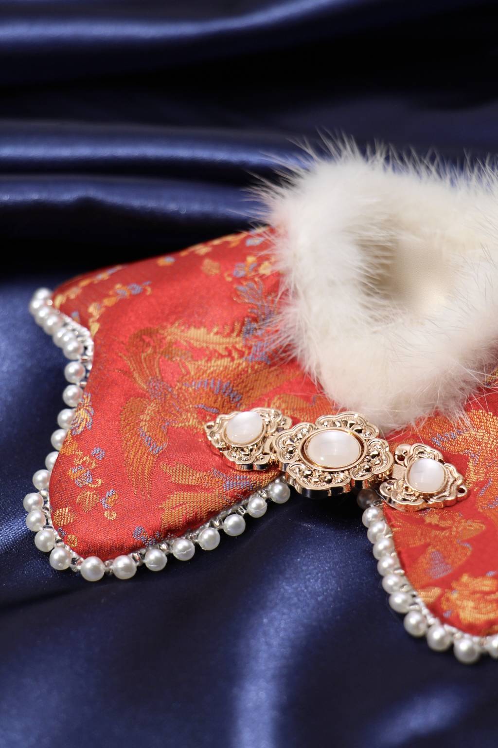 ♥Queen's Arrival~♥ Neo-Chinese Style Cat & Dog Cloud Collar Bib, Hand-made/Limited Edition