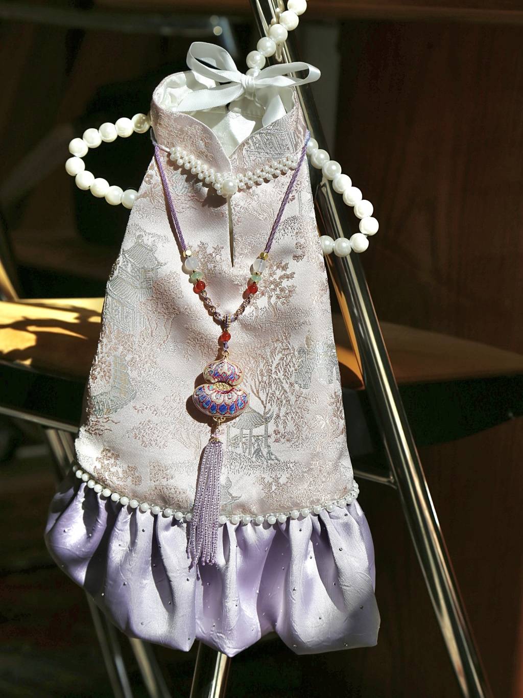 ♥Go for a Picnic~♥ Neo-Chinese Style Dress for Cats and Dogs, Hand-made/Hanfu/Outing Outfit