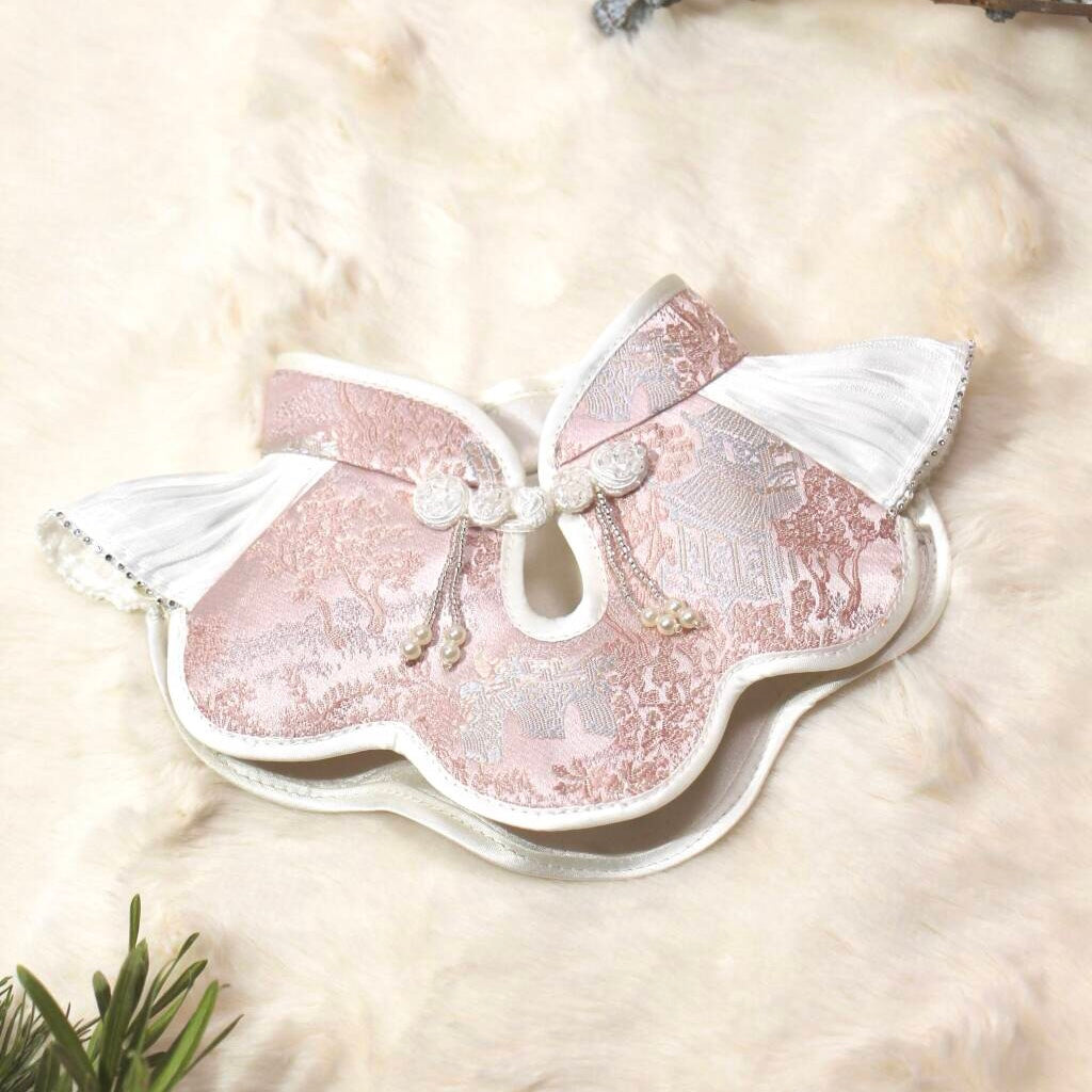 Angel's Rippling Cloud: Neo-Chinese Style costume bandanas, triangular scarves, accessory and collar for dogs & cats, Hand-made/Limited Edition