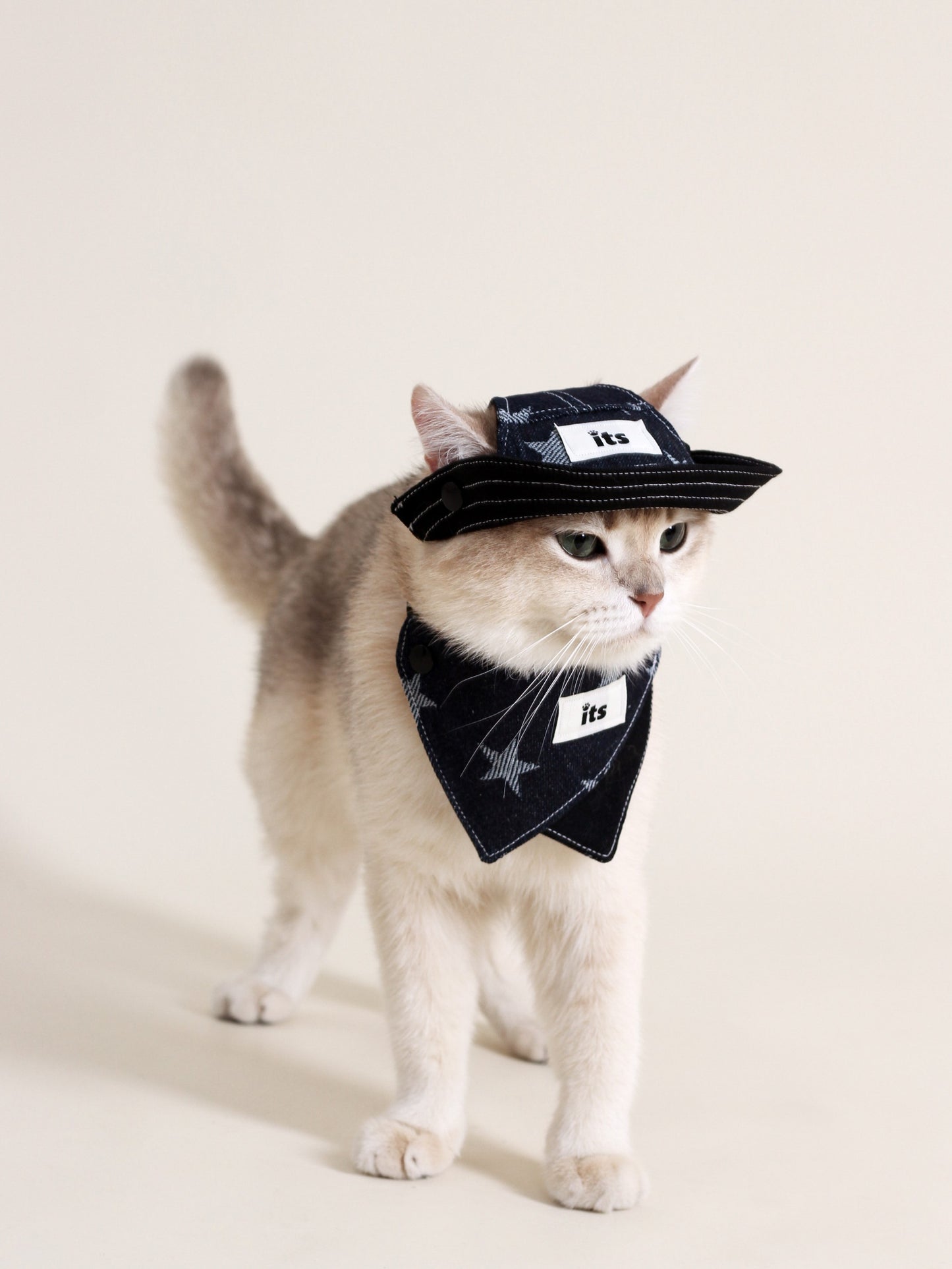 ♥Stars Lover♥ Outdoor Hat & Drool Bib with Cowboy Look