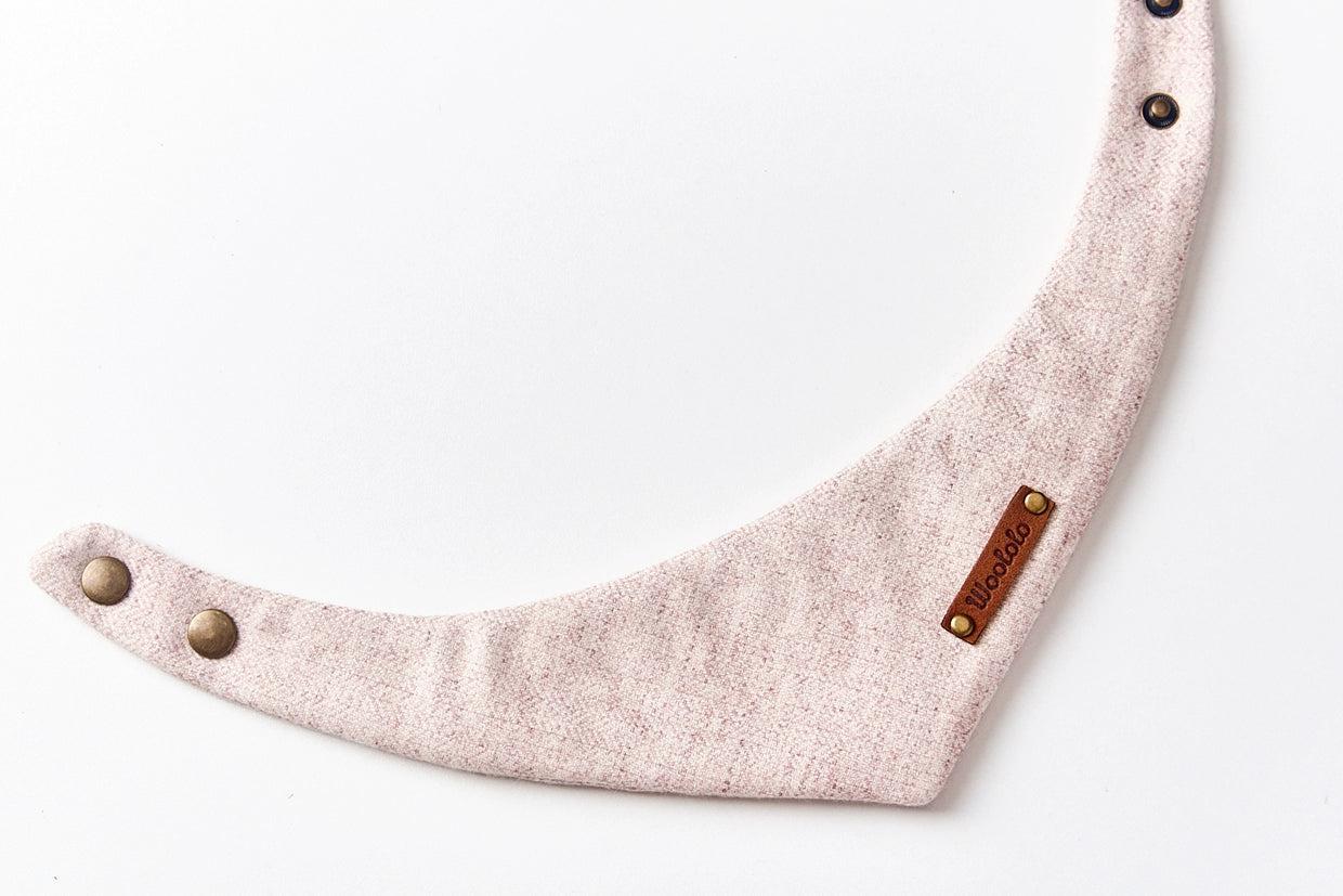 ♥65% Wool Blend♥ Oat Latte Drool Bib & Triangular Scarf for Cats & Dogs,Hand-made/Customized Name Tag