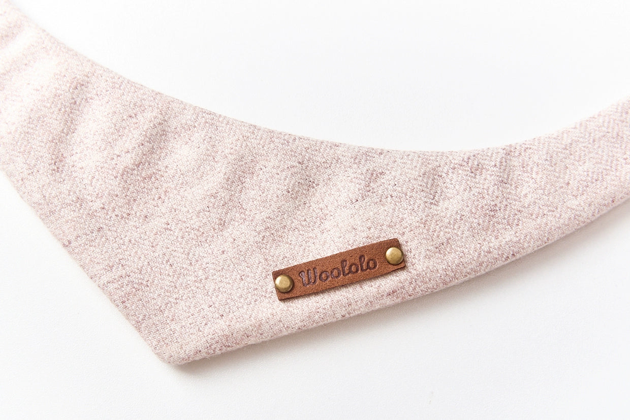 65% Wool Blend: Oat Latte costume bandanas, triangular scarves, accessory and collar for dogs & cats,Hand-made/Customized Name Tag