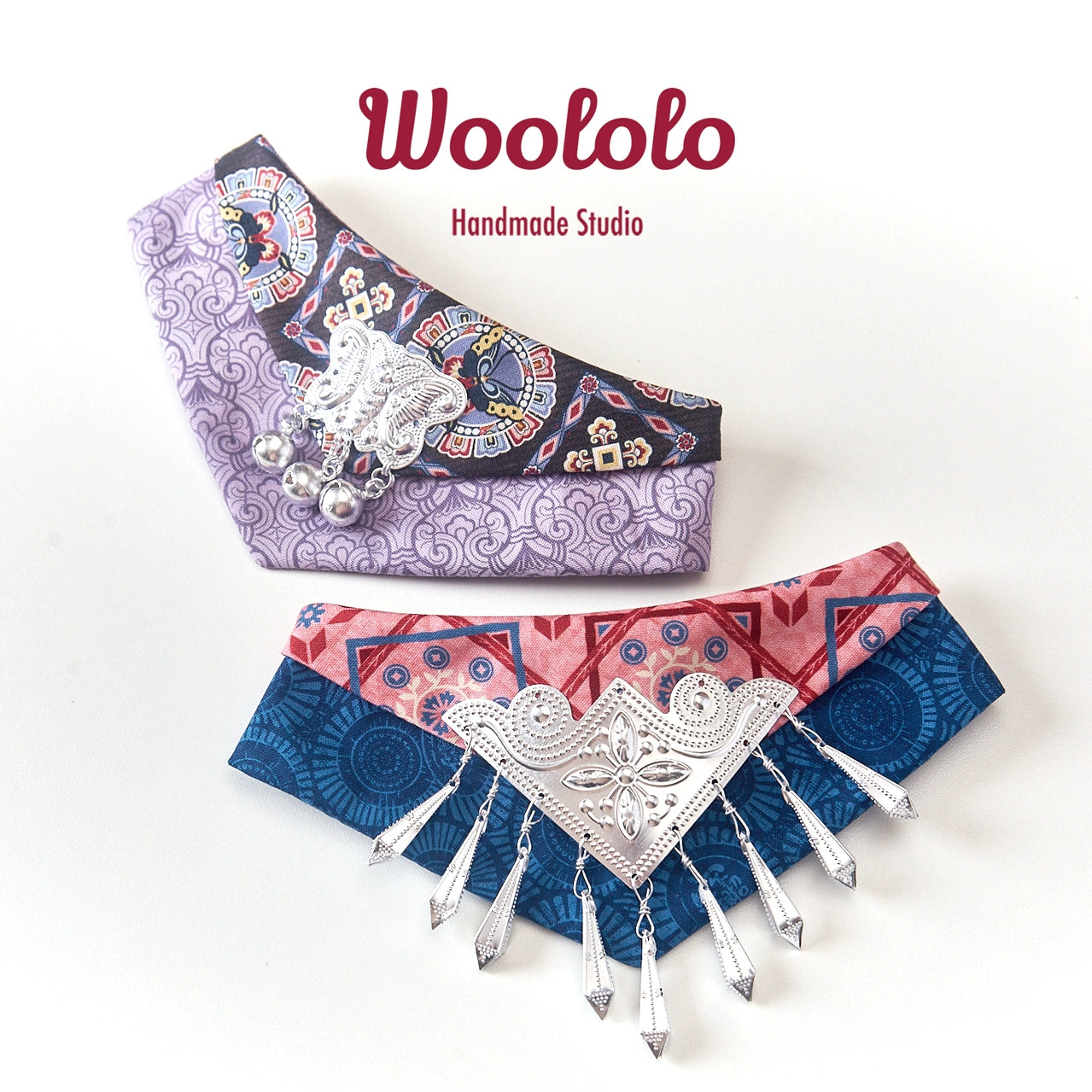 ♥Miao ethnic♥ Neo-Chinese Style triangular scarves, and collars for Cats & Dogs, Hand-made
