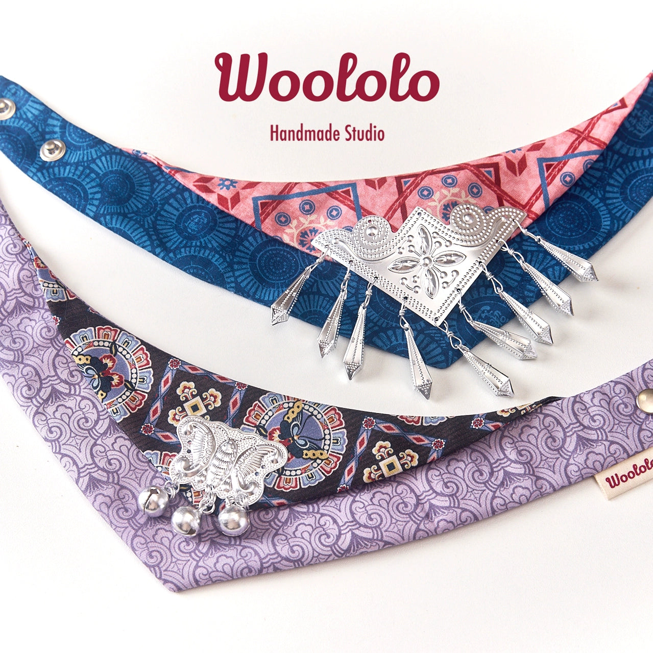 ♥Miao ethnic♥ Neo-Chinese Style triangular scarves, and collars for Cats & Dogs, Hand-made