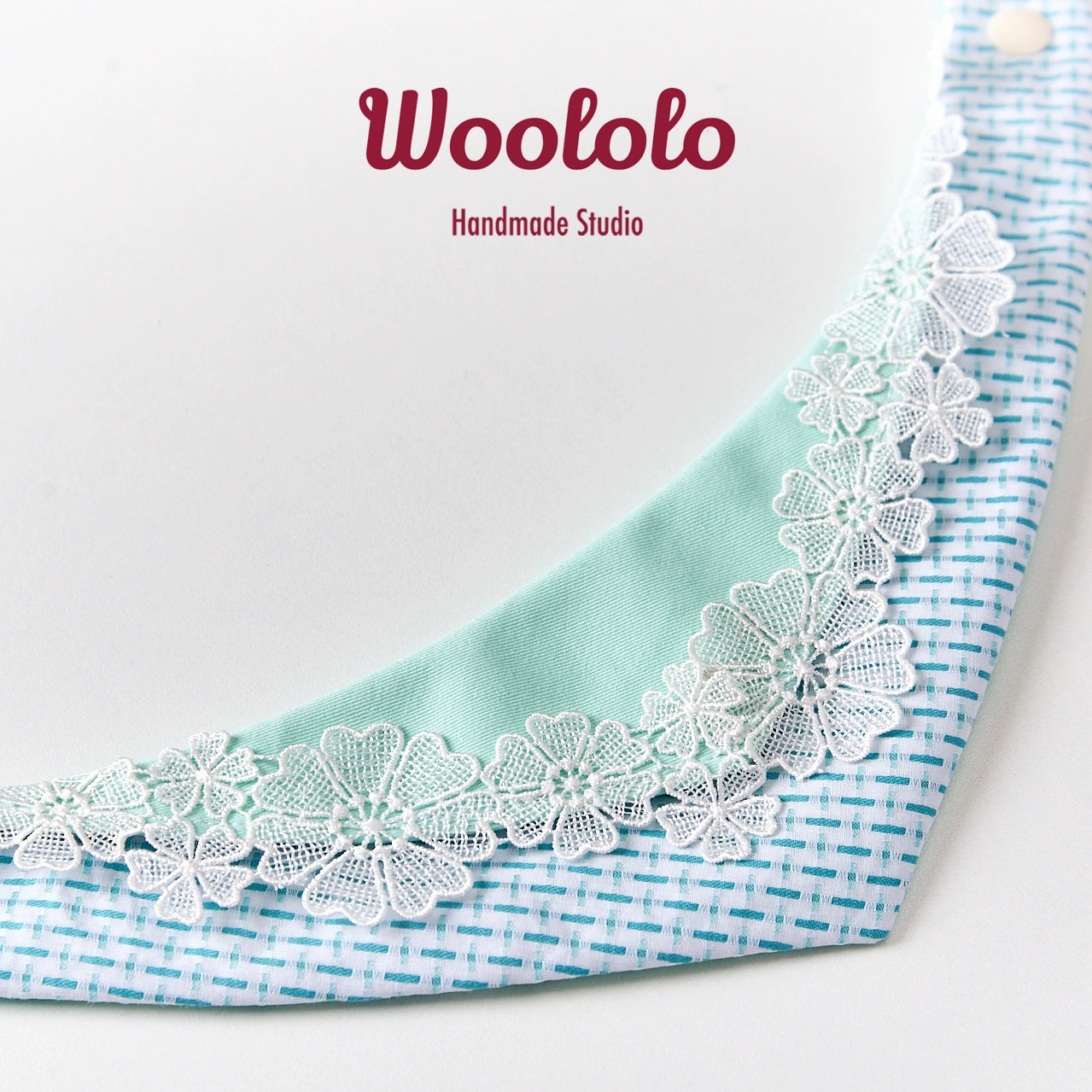♥Icy Mint♥ Pure Cotton Triangular Drool Bib & Scarf for Dogs & Cats,Hand-made/Customized Name Tag