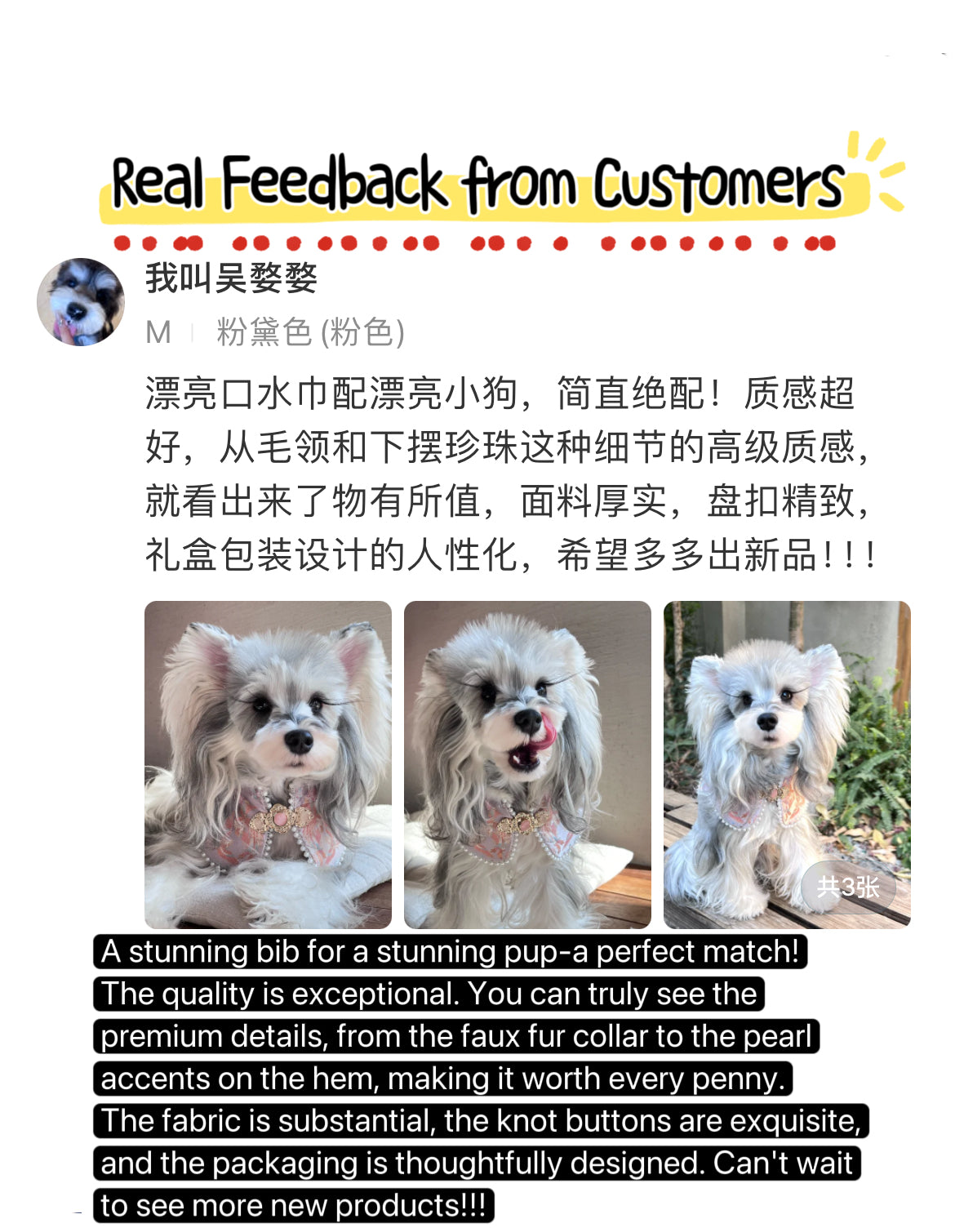 ♥Queen's Arrival~♥ Neo-Chinese Style Cat & Dog Cloud Collar Bib, Hand-made/Limited Edition