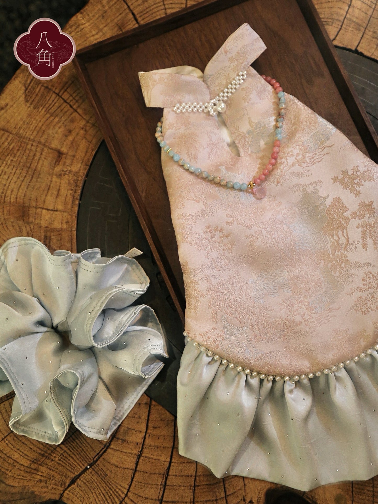 ♥Go for a Picnic~♥ Neo-Chinese Style Dress for Cats and Dogs, Hand-made/Hanfu/Outing Outfit