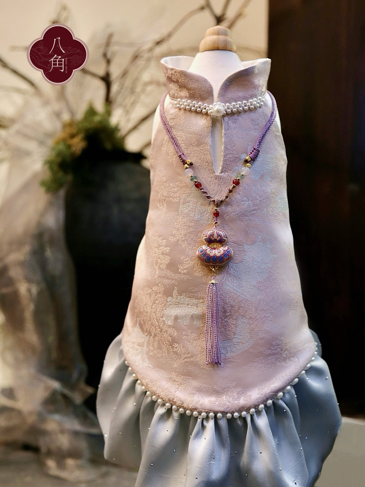 ♥Go for a Picnic~♥ Neo-Chinese Style Dress for Cats and Dogs, Hand-made/Hanfu/Outing Outfit