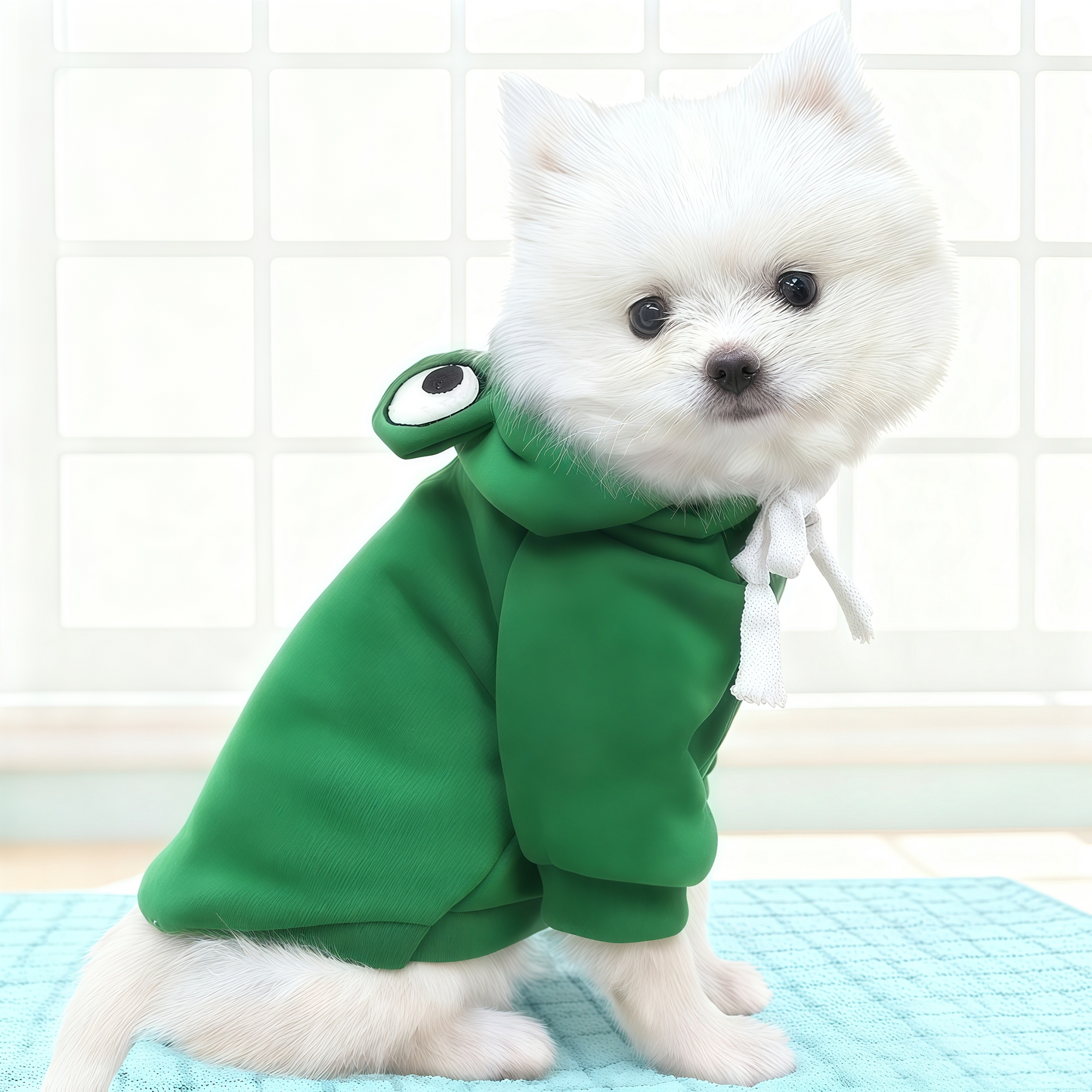 Dog Hoodie Basic Sweater Coat Cute - Frog Shape Warm Jacket Pet Cold Weather Clothes Outfit Outerwear for Cats Puppy Small Medium Dogs