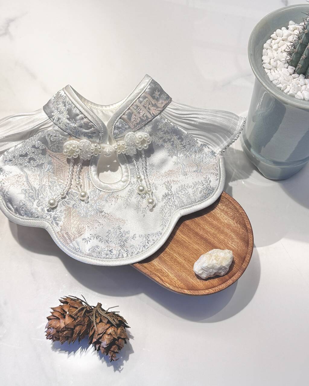 Angel's Rippling Cloud: Neo-Chinese Style costume bandanas, triangular scarves, accessory and collar for dogs & cats, Hand-made/Limited Edition