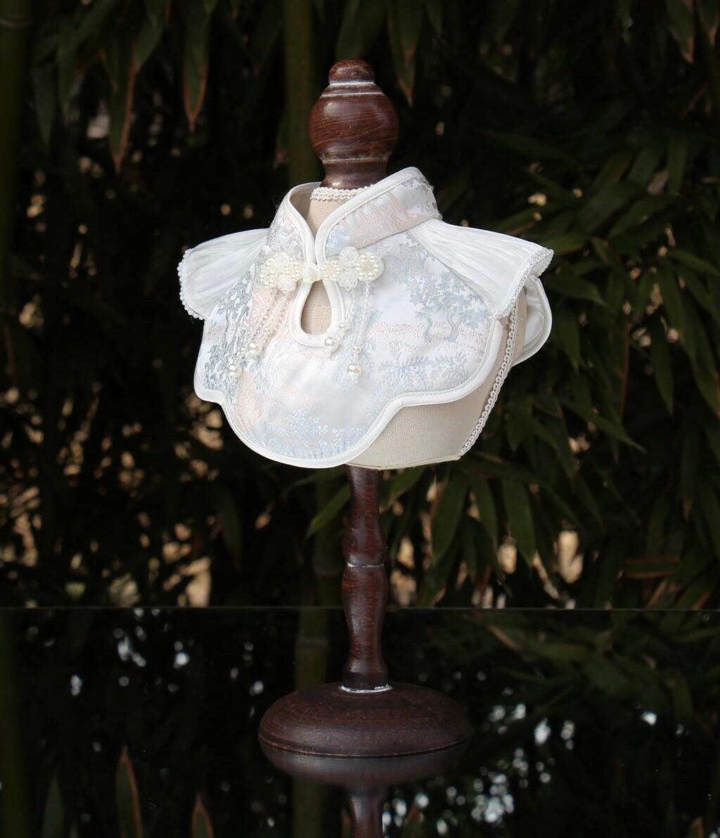 Angel's Rippling Cloud: Neo-Chinese Style costume bandanas, triangular scarves, accessory and collar for dogs & cats, Hand-made/Limited Edition