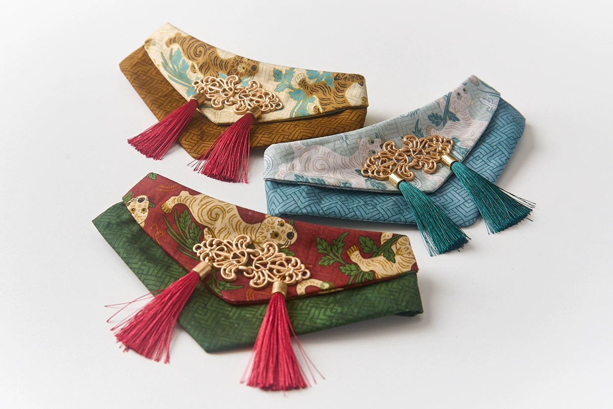 I'm a Guardian Genie‌: Chinese Dragon Boat Festival costume bandanas, triangular scarves, accessory and collar for cats & dogs, pure cotton/handmade/breathable/ancient protection