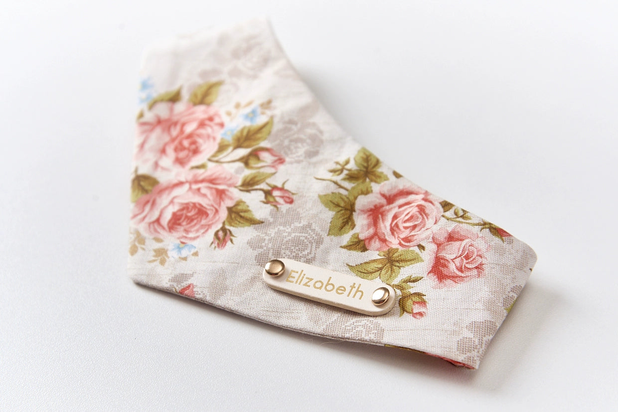 Vintage Roses:  Pure Cotton costume bandanas, triangular scarves, accessory and collar for dogs & cats, handmade