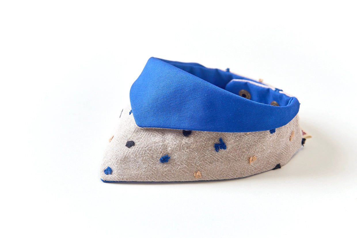 I'm a Smurf: Costume bandanas, triangular scarves, accessory and collar for dogs & cats, autumn and winter linen with Jacquard patterns, customizable name tag/handmade