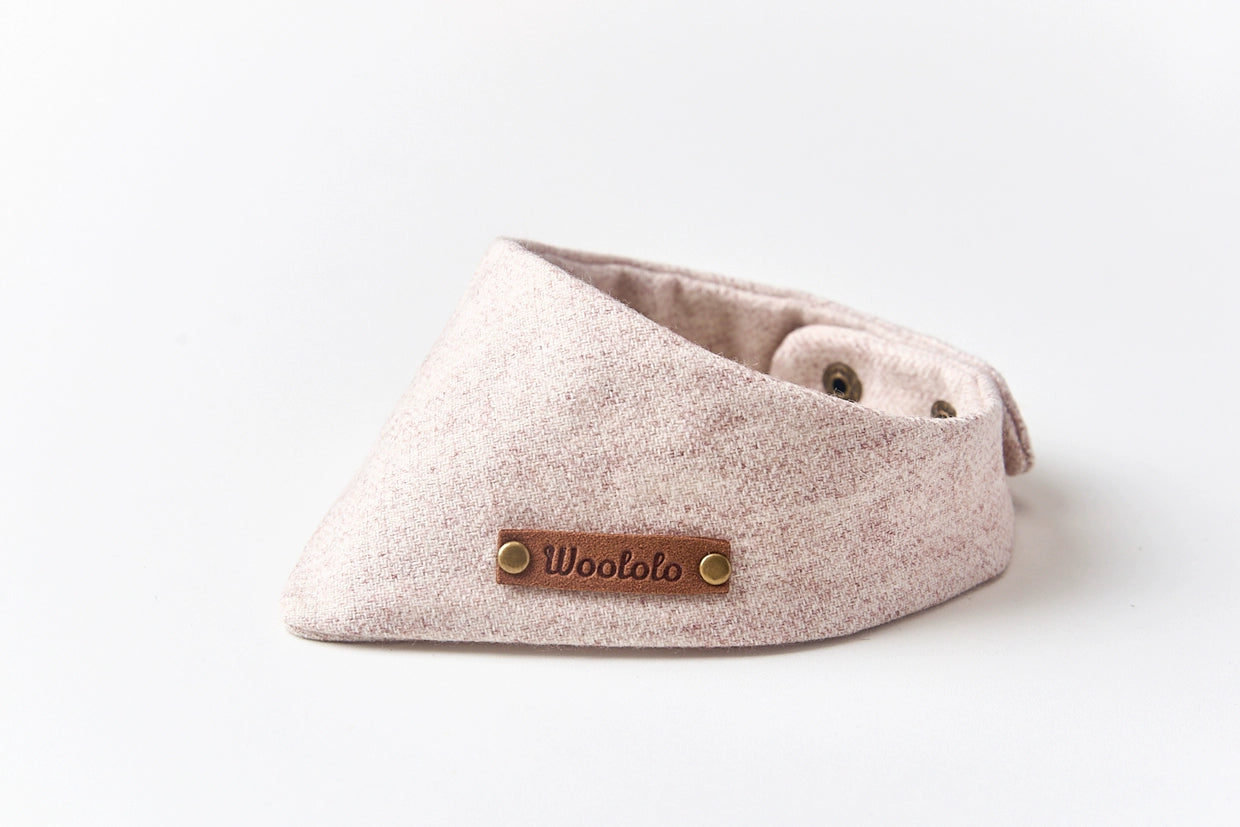 65% Wool Blend: Oat Latte costume bandanas, triangular scarves, accessory and collar for dogs & cats,Hand-made/Customized Name Tag